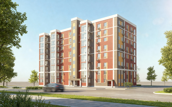 Вид на жилой комплекс